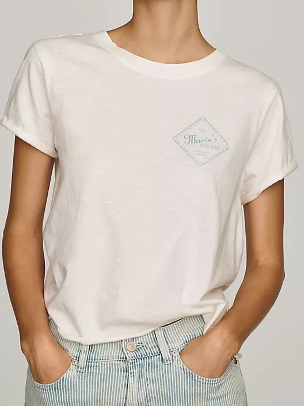 Anthropologie Maeve Caitlin Women’s Cotton Boxy T-Shirt Tee NWT Lightweight XL